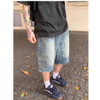 Meeste teksad sirge lõikega, keskmine talje (pesatud; 60% puuvill; taskudekoratsioonid)