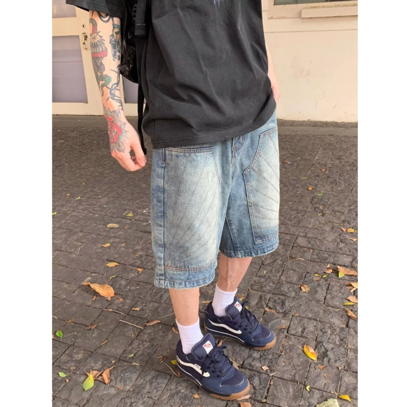 Meeste teksad sirge lõikega, keskmine talje (pesatud; 60% puuvill; taskudekoratsioonid)