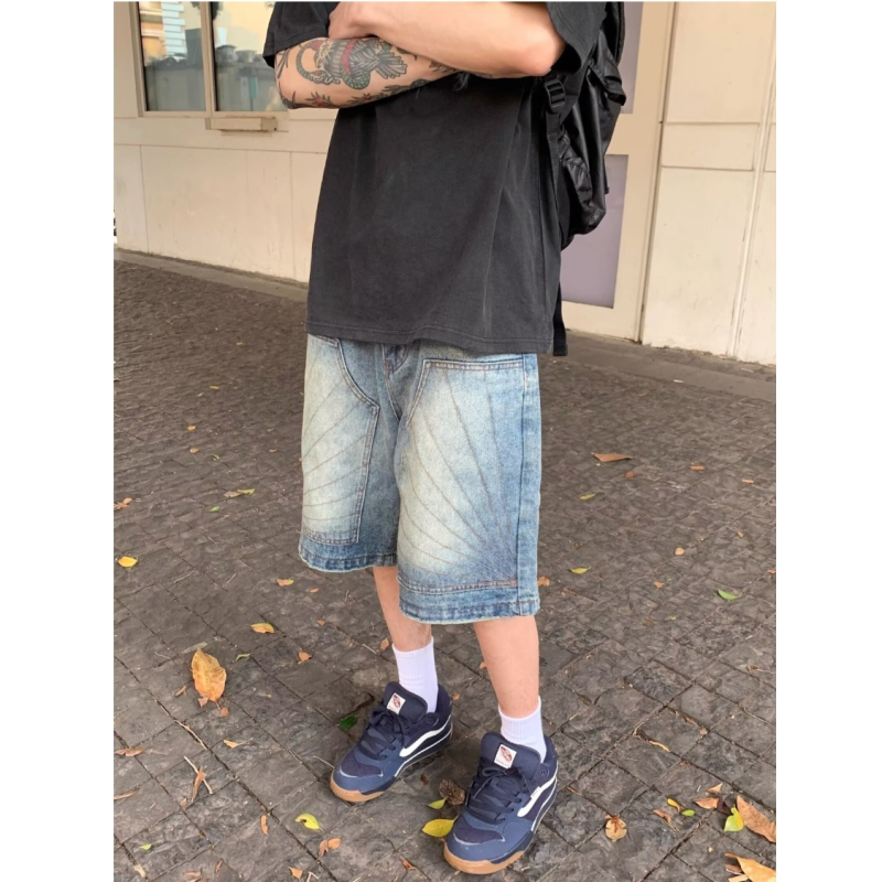 Meeste teksad sirge lõikega, keskmine talje (pesatud; 60% puuvill; taskudekoratsioonid)