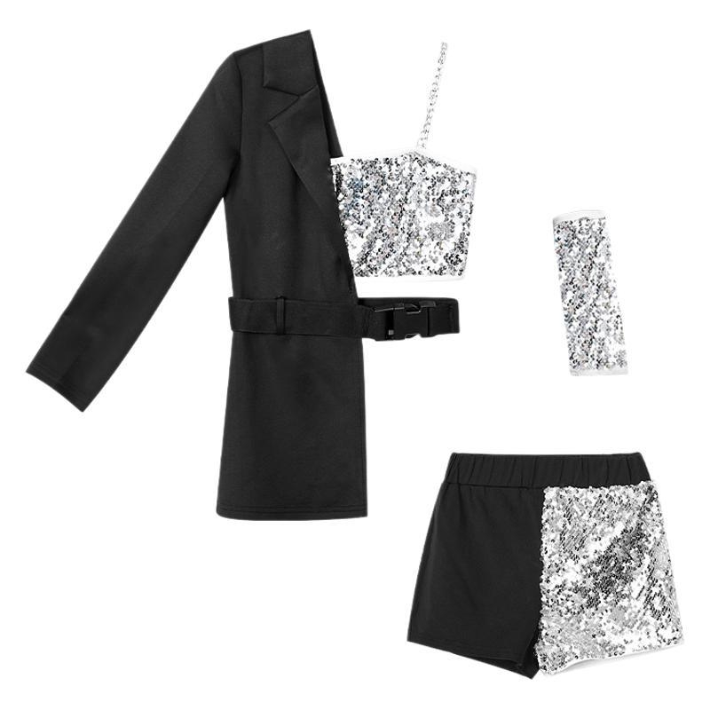 Tüdrukutele džäzz-tantsukostüümi komplekt - Korea stiil, 95% polüester, 3–8-aastastele, sügis 2022