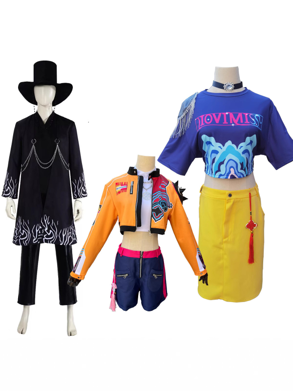 K-Pop tüdrukute grupi cosplay kostüüm – Rumi Milazzo – Spandex materjal; Põhikiud: regenereeritud tselluloosi kiud 30–50% sisaldus; Minimalistlik stiil, jaapani-korea casual; Kevad 2024