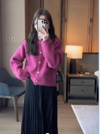 Rasedate plisseeritud midi seelik, puuvill-poliesteri segu, ühtlane värv, sügis 2025