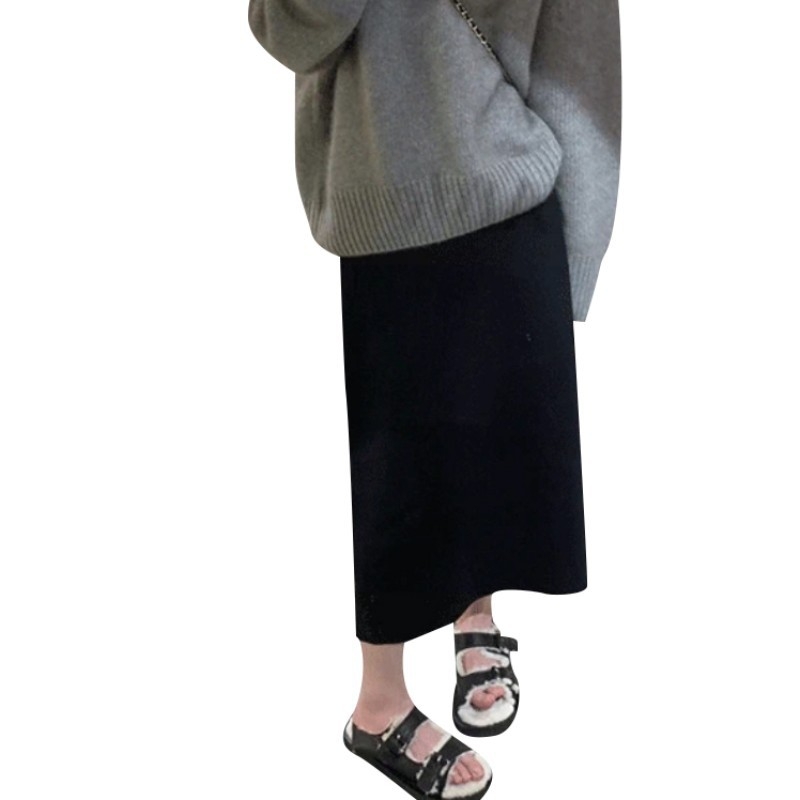 Rasedate kootud midi kleit lotose lehega krae, 3/4 käised, ühtlane värv, villa 95%+