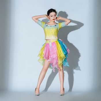 Naiste cheerleading kostüümide komplekt gruppiliste esinemiste jaoks, polüester, 2025 talv