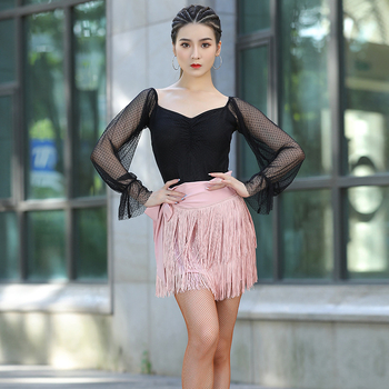 Naiste latīņu tantsukostüüm – seelik fringidega, 95% polüester, 5% elastaan, professionaalne tantsukostüüm