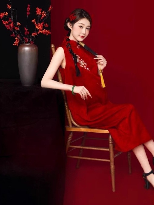 Merisa seelikukomplekt, varrukateta, pikk seelik, kirjanduslik retro stiil, polüesteri materjal