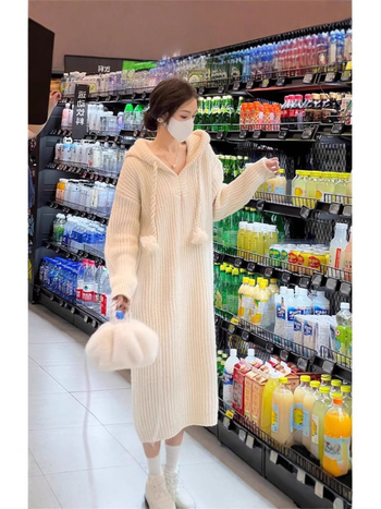 Rasedate kleit – sügis-talve kootud, pikk kleit, 3/4 käised, tavaline krae, polüester 95%+