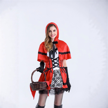 Cosplay kleit: Little Red Riding Hood (anime-inspired), polüesteri ja puuvillasegu, mängudele ja anime rollimängudeks, kevad 2023