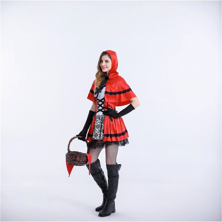 Cosplay kleit: Little Red Riding Hood (anime-inspired), polüesteri ja puuvillasegu, mängudele ja anime rollimängudeks, kevad 2023