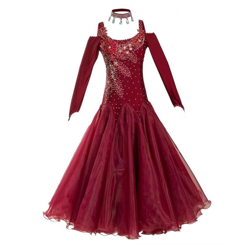 Balroom tantsukleit grupipidude jaoks – Milk Silk kangas, 30–50% elastaan; Snow Rhyme Dance; Kevad 2025