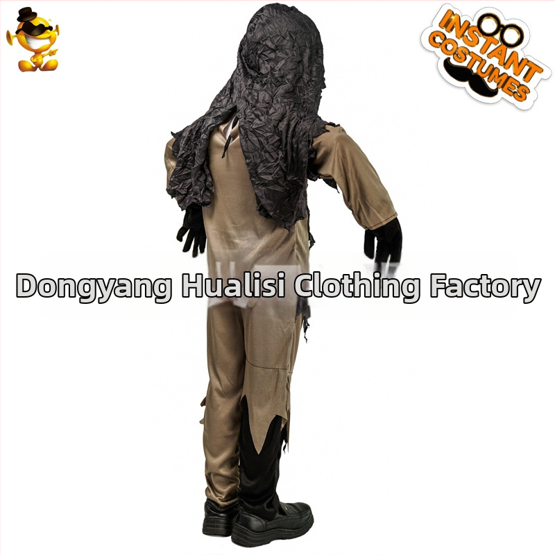 Chlapčenský Halloween kostým: sada otrhaného ducha a skeletu na scénu, polyester, vzor EE359, pre deti do 17 rokov