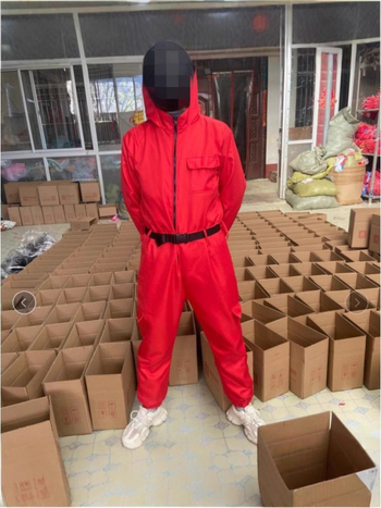 Rollimängude kostüümi komplekt: klouni mask ja täisülikond, polüester, 80–90% kangas sisaldus, Wu yimei, kevad 2025