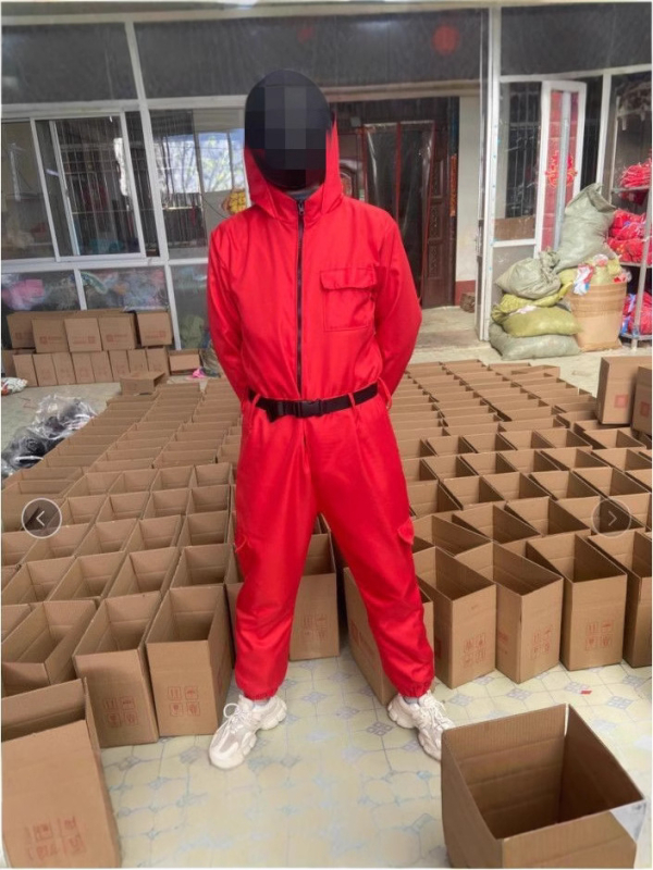 Rollimängude kostüümi komplekt: klouni mask ja täisülikond, polüester, 80–90% kangas sisaldus, Wu yimei, kevad 2025