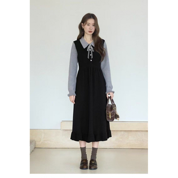 Rasedate kudumiskleit imetamisavaga, patchwork muster, pikad varrukad, pikk kleit, sügis 2025