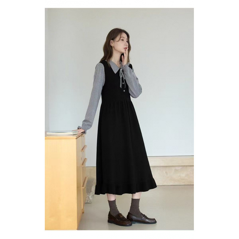 Rasedate kudumiskleit imetamisavaga, patchwork muster, pikad varrukad, pikk kleit, sügis 2025