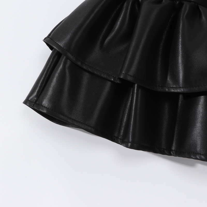 Laste džäzz-tantsukostüüm – printsessi stiil, PU nahk, peamine materjal polüester 88%, kookseelik, vooder polüester