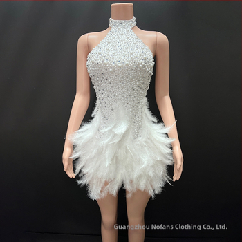 Novans balleti stiilis halterkleit pärl-diamantide ja luige sule aktsentidega, spandex 95%+, lavakostüüm naistele, sügis 2025