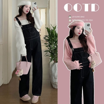 Tehotenský set s dlhým rukávom a nohavicami 3/4, chenille látka, hlavná zložka: spandex pod 30%