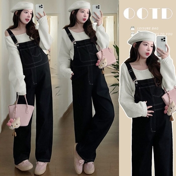 Tehotenský set s dlhým rukávom a nohavicami 3/4, chenille látka, hlavná zložka: spandex pod 30%