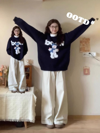 Chenille sveter so spandexom, voľný strih, polo golier, rukávy princeznej, Zima 2024