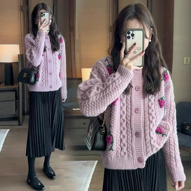 Dvojdielny pletený set: jednofarebný, 3/4 rukávy, nylonový materiál 95%+