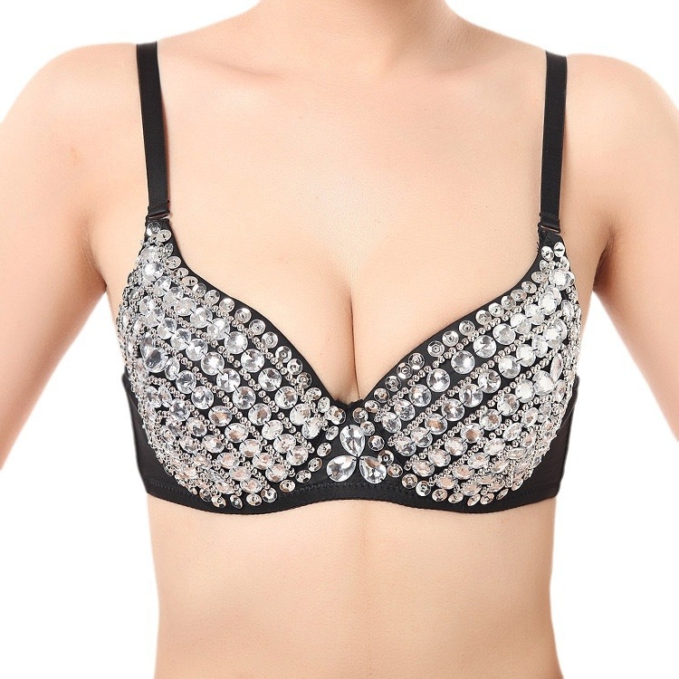 Kõhutantsu rinnahoidja helmide ja teemantidega klubiõhtuks - Bränd: Dance Bazaar; Kangas: Polüester; Põhise kanga koosseis: 80-90%; Hooaeg: Suvi 2022