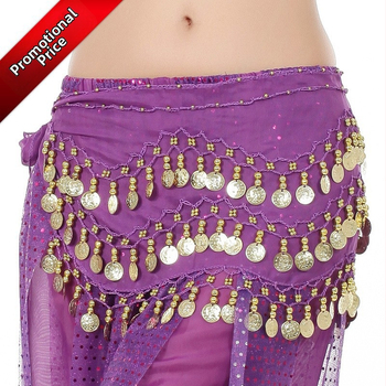 Talje kett kõhuhüppe tantsimiseks 128 mündiga, India ja kõhuhüppe tantsud, algajatele, kudutud materjal, 2025 kevad