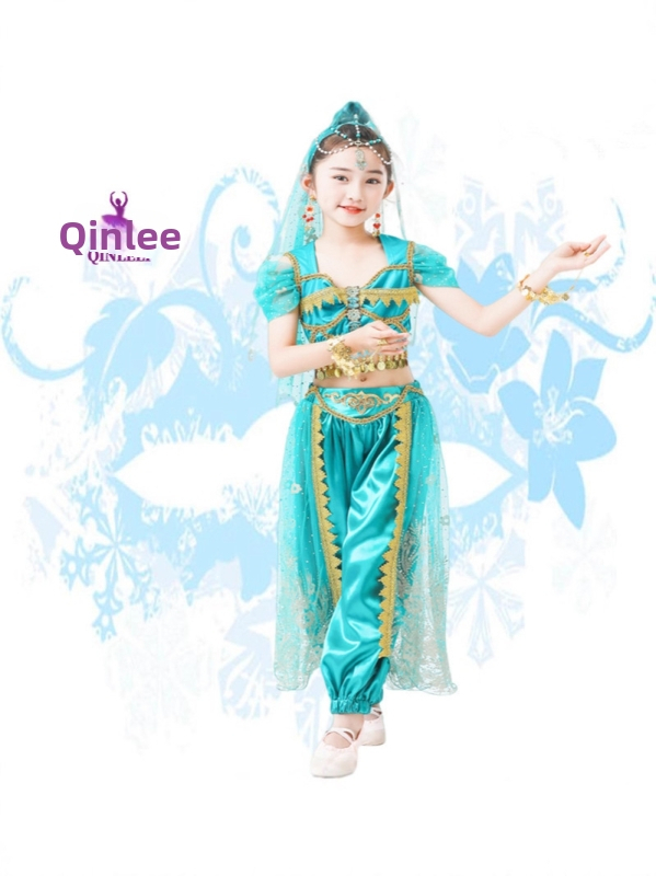 Etniskais dejošanas kostīms – Dunhuanas iedvesots, režģaudums un spandeksa maisījums, elegantā stila, svaigs un salds, pavasaris 2025, sarežģīts izpildījums