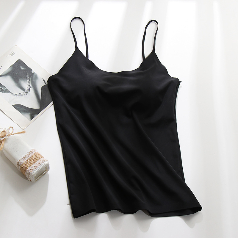 Hosszú jégselyem vállpánt nélküli felső, formázott kosarakkal, lélegző és kényelmes