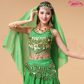 Hastánc fejfedő függő érme díszítéssel, chiffon kendő, poliészter anyag