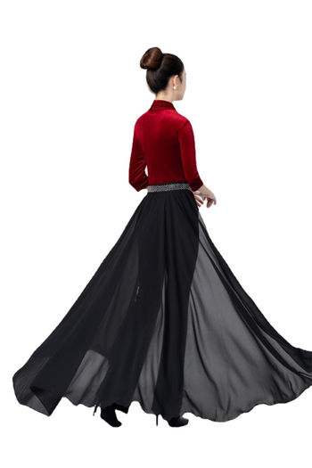 Táncos body velúr gallérral és csavart csomóval (Nesyu; Kémiai rostok keveréke; 80% poliészter; Nők számára; Tánc mozgás)