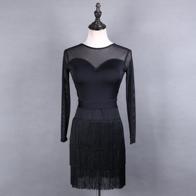 Hálós latin tánc felső hát nélküli, keresztezett pántokkal, 90% poliészter keverék, női modern tánc felső Belly és Latin tánchoz