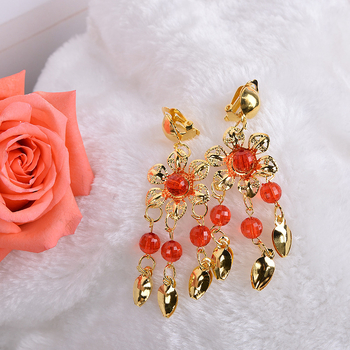 Metalne naušnice za Belly Dance s dragim kamenjem, Yan Zi Dance Rhyme - klipsi i kuka za uši, proljeće 2023