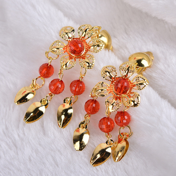 Metalne naušnice za Belly Dance s dragim kamenjem, Yan Zi Dance Rhyme - klipsi i kuka za uši, proljeće 2023