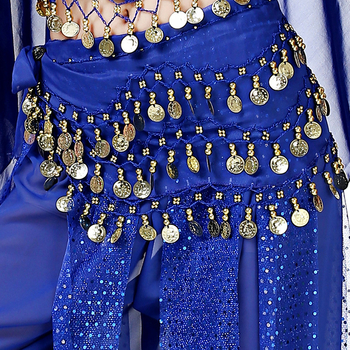 Verižica za struk za belly dance i šifon šal oko bokova za izvedbu