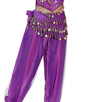 Verižica za struk za belly dance i šifon šal oko bokova za izvedbu