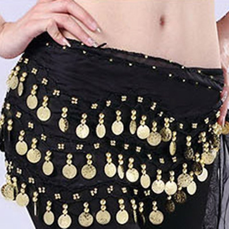 Verižica za struk za belly dance i šifon šal oko bokova za izvedbu