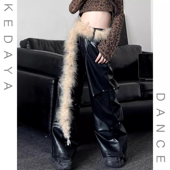 Поясна верига за танци с пухена украса – джаз танц, танц с корем и индийски танц (Тип: верига; Сезон: Зима 2024; Качество на благородния метал: 0)