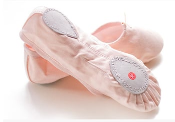 Plesne cipele – platneni gornji dio, kožna potplata, niski đon 1–3 cm, okrugli vrh, protuklizne