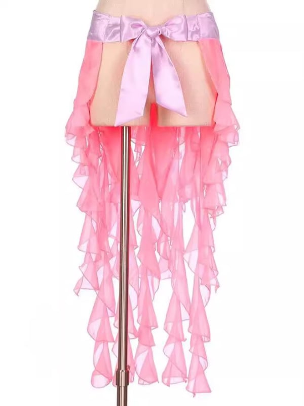 Trbušni ples šifonski pojas s lancem oko struka, glavni materijal poliester 70–80%, sekundarni poliester <30%