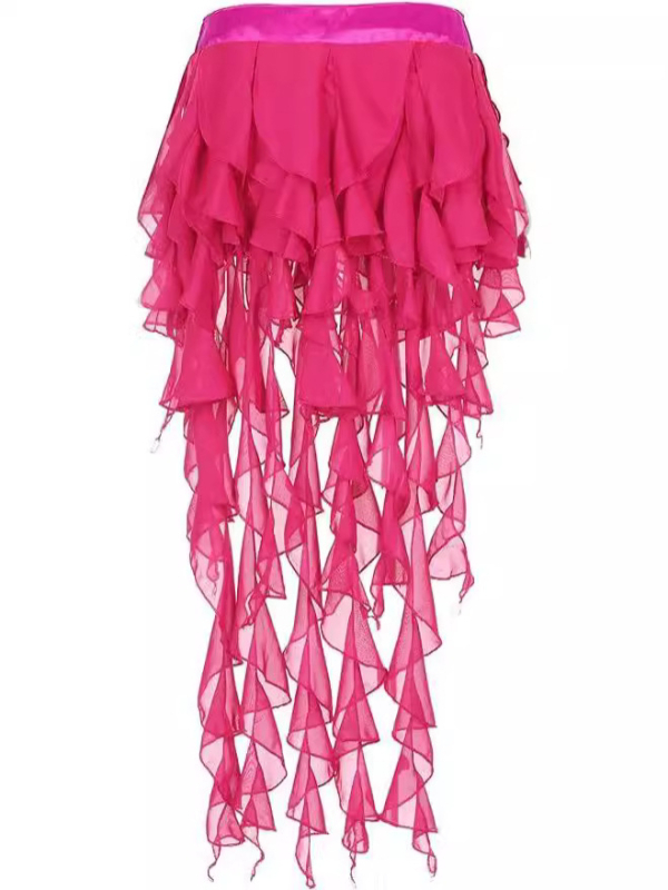 Trbušni ples šifonski pojas s lancem oko struka, glavni materijal poliester 70–80%, sekundarni poliester <30%