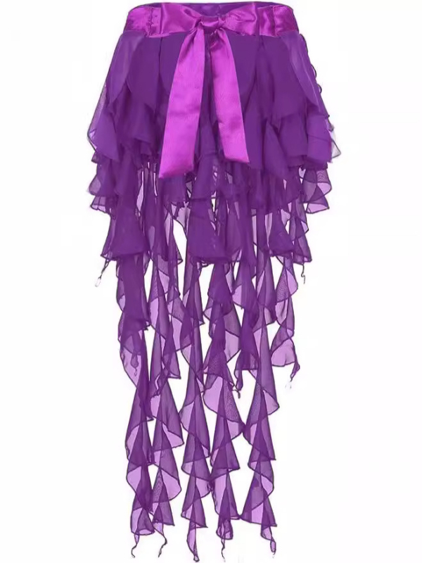 Trbušni ples šifonski pojas s lancem oko struka, glavni materijal poliester 70–80%, sekundarni poliester <30%