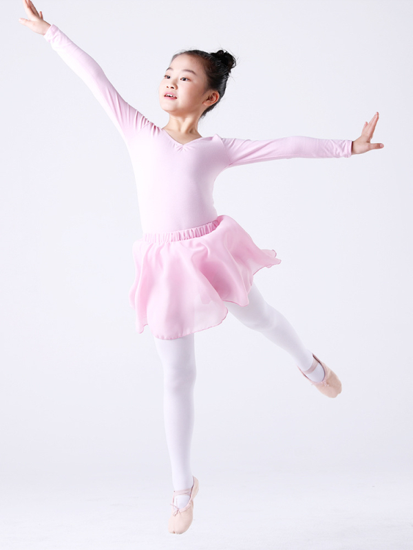 Dječja baletna suknja od šifona i mreže, bez bočnih šavova, lagana i elegantna, 100% poliester, podstava od spandexa