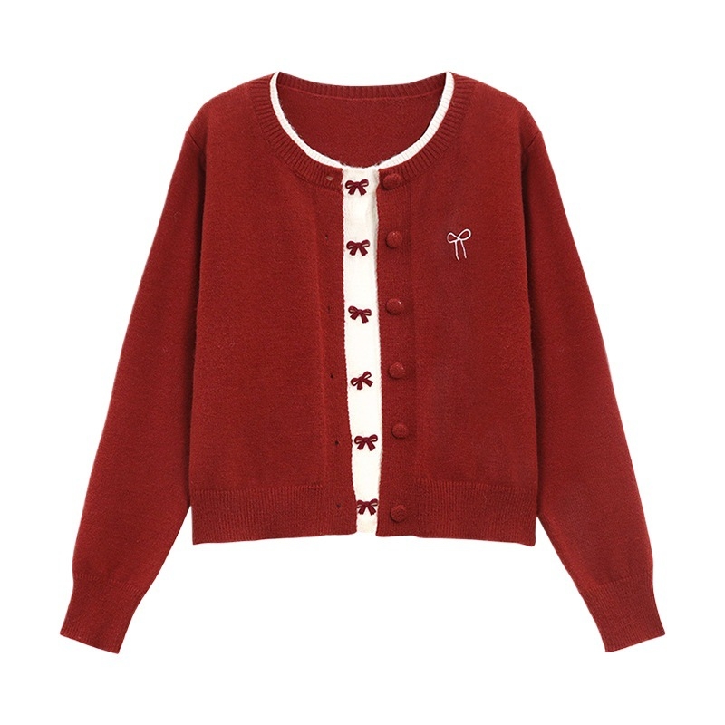 Cardigan od viskoze s lažnim dvodijelnim dizajnom, U-izrez, dugi rukavi, opušten kroj