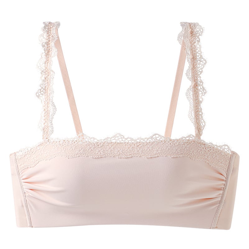 Push-Up beznaramenkasti grudnjak za mali bust — dvije opcije nošenja, protuklizni pojas. Glavni materijal: najlon; podstava: najlon; veličina košarice: 1/2; oblik košarice: tanak gore, debeli dole; odvojive dvostruke naramenice; stražnje kopče s tri reda k