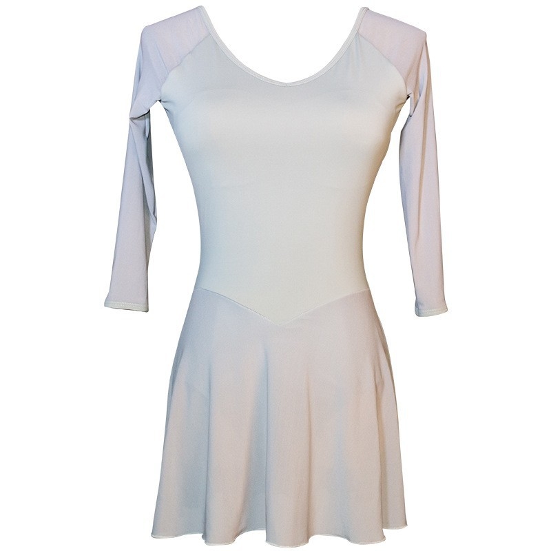 Baletno leotard s velikom tulom suknjom za žene, jednobojni uzorak, Milk Silk tkanina s 90% Spandex, pamukova podstava, moderna plesna odjeća