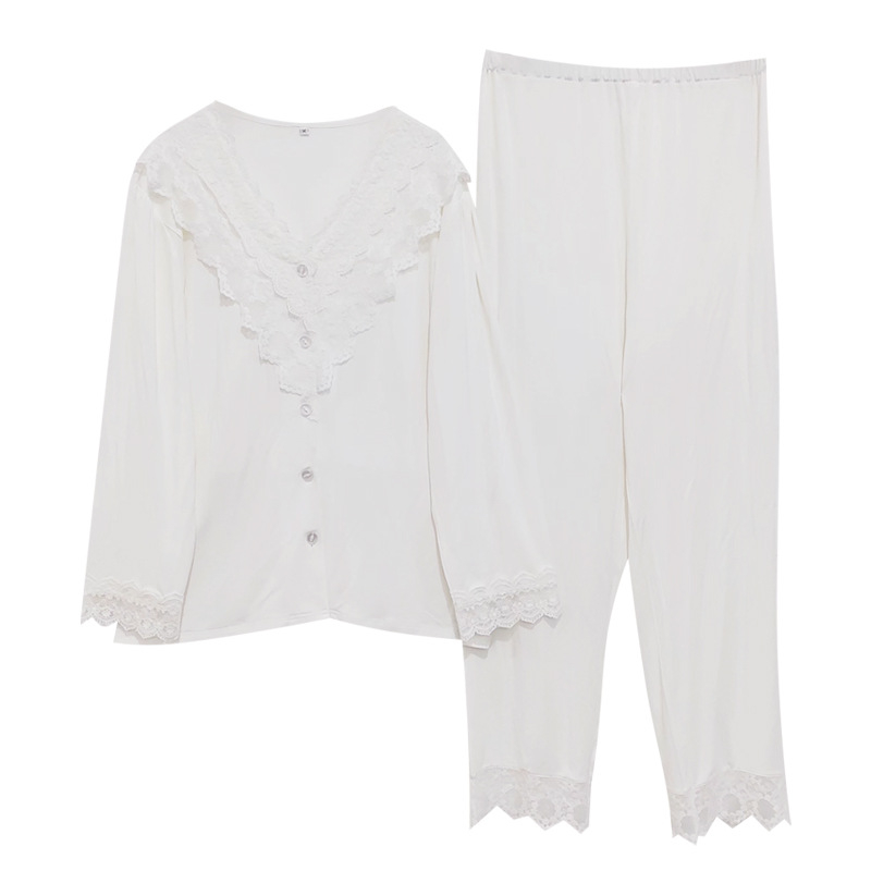 Pyžamo na dojčenie - nohavicový set, dlhý rukáv, jednobarevný modal s elastanom, otvor na dojčenie