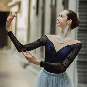 Îmbrăcăminte de balet pentru femei, țesătură poliester, amestec nylon