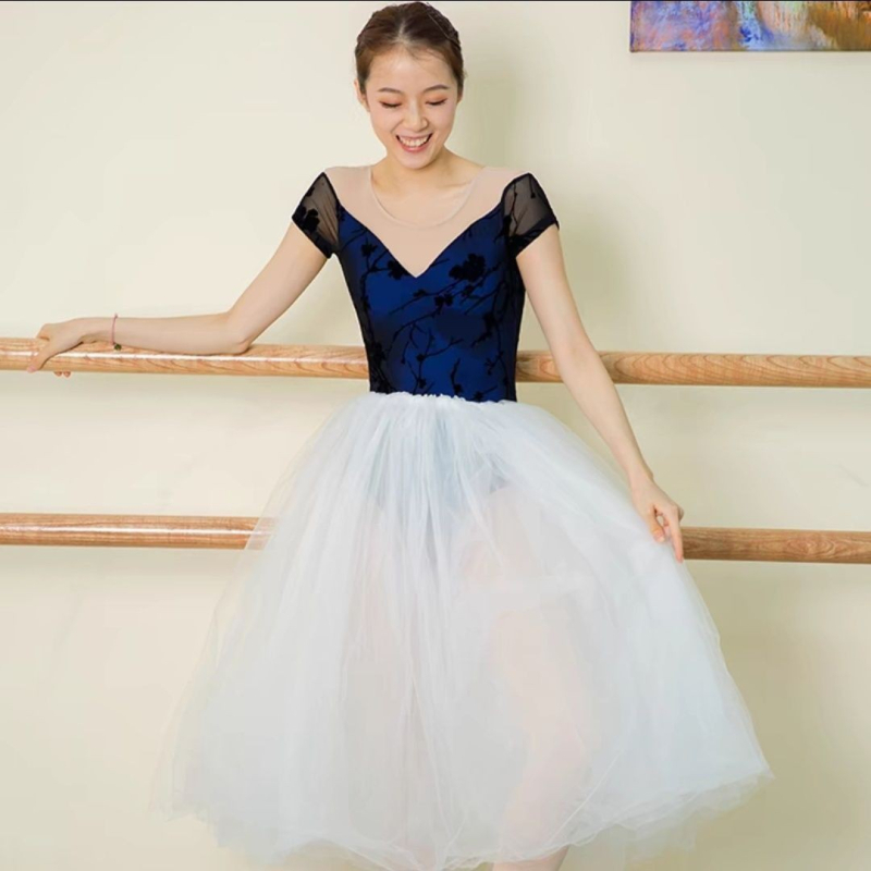 Îmbrăcăminte de balet pentru femei, țesătură poliester, amestec nylon