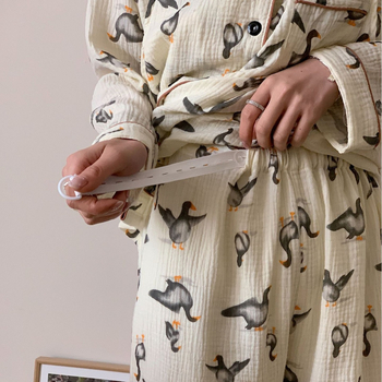 Set odjeće za razdoblje poslije poroda, mekan na kožu, 100% pamuk, prozračan, dugi rukavi i hlače, sladak crtani dizajn